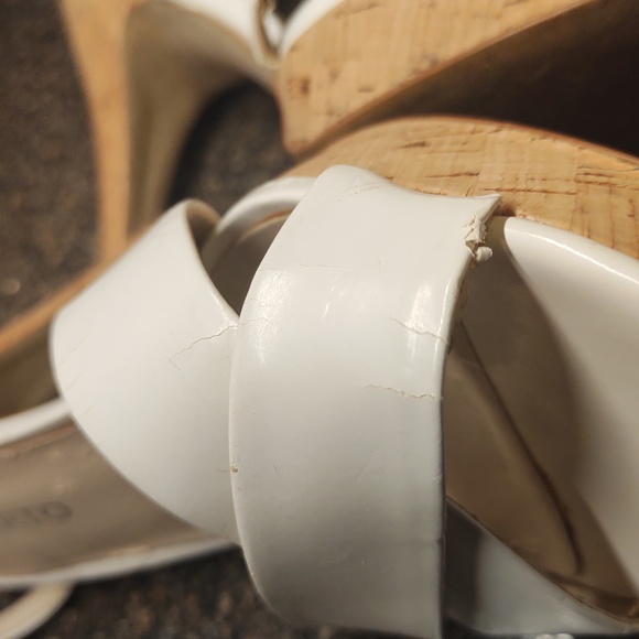 Chalk White Platform High Heel Dressy Sandals By Franco Sarto - Picture 11 of 16